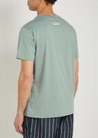 Emporio Armani Printed Cotton T-shirt Blue