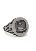 Vivienne Westwood Lancelot Chevalier Platinum Ring Black