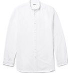 Camoshita - Grandad-Collar Cotton Oxford Shirt - Men - White