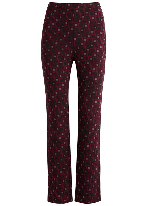 Photo: Diane Von Furstenberg Tavolara Jacquard Slim-leg Knitted Trousers Plum