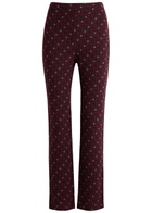 Diane Von Furstenberg Tavolara Jacquard Slim-leg Knitted Trousers Plum
