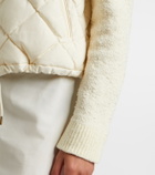 Moncler Down-paneled cotton-blend cardigan