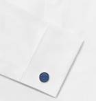 Hugo Boss - Colie Engine-Turned Silver-Tone and Enamel Cufflinks - Silver