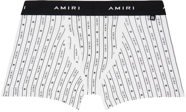 Photo: AMIRI White Vertical Boxer Briefs