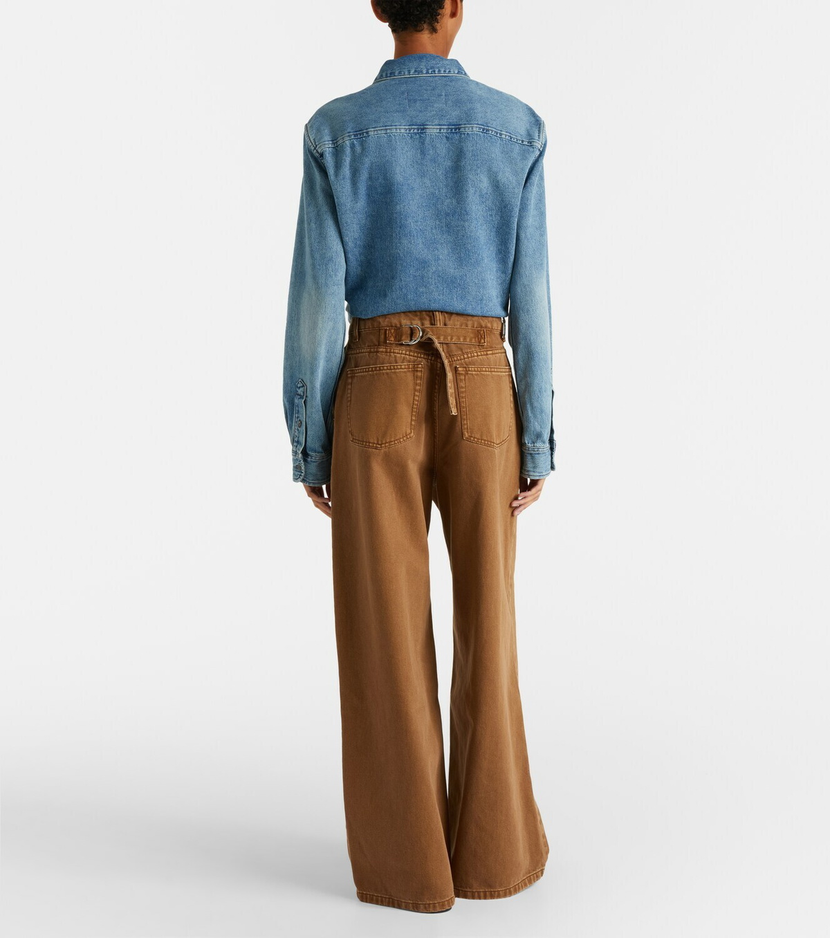 Ami Paris Cotton twill wide-leg pants
