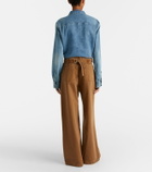 Ami Paris Cotton twill wide-leg pants