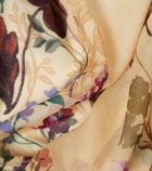 Max Mara Printed wool and silk scarf