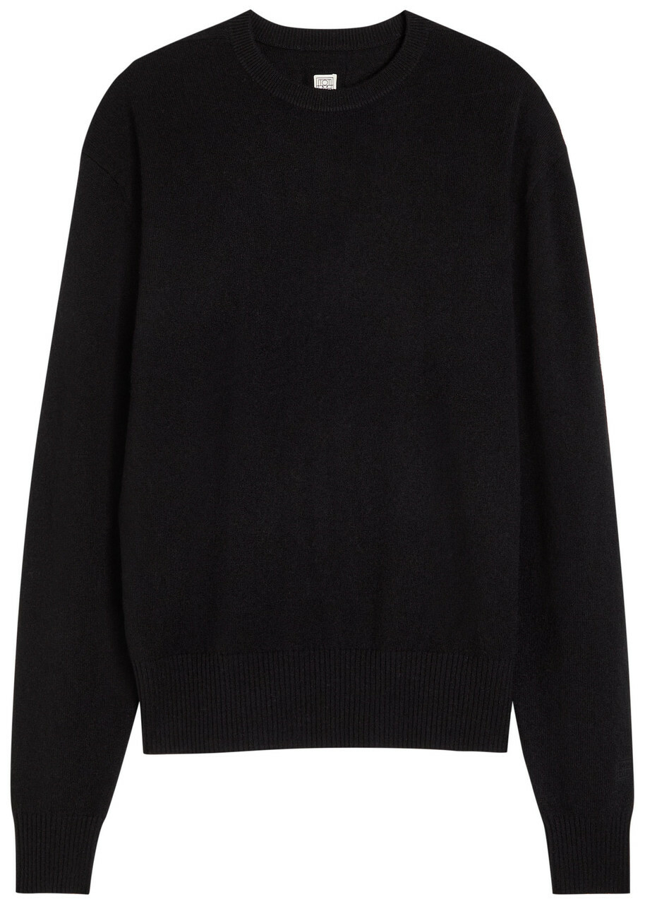 Toteme Classic Crew-neck Cashmere Jumper Black