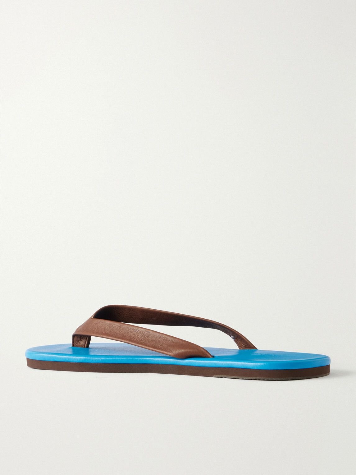 Auralee - Leather Flip-Flops - Blue