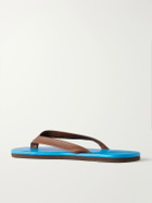 Auralee - Leather Flip-Flops - Blue