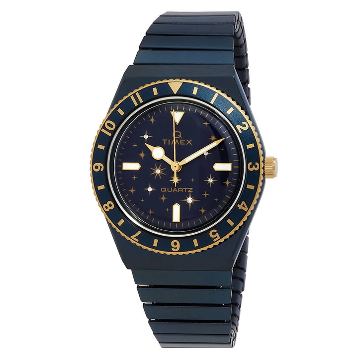 Photo: Timex Q Celestial Quartz Blue Dial Ladies Watch TW2V53500
