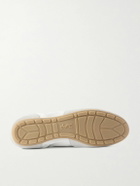 SAINT LAURENT - Lewis Suede and Full-Grain Leather Sneakers - White