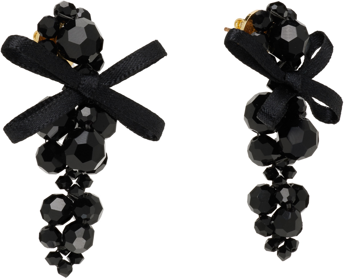 Simone Rocha Petite Bow Detail Cluster Earrings