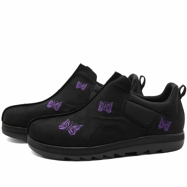 Photo: Reebok x Needles Beatnik Moc Sneakers in Core Black/Purple
