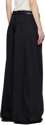 LU'U DAN Black Lowline Trousers