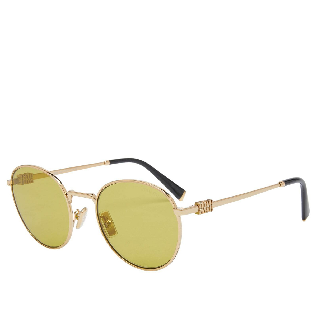 Miu Miu Eyewear Women's 55ZS Sunglasses in Gold/Olive Green 