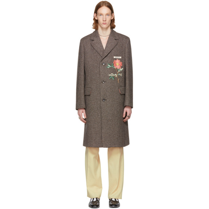 Photo: Gucci Brown Embroidered Wool Coat