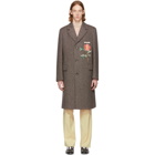 Gucci Brown Embroidered Wool Coat