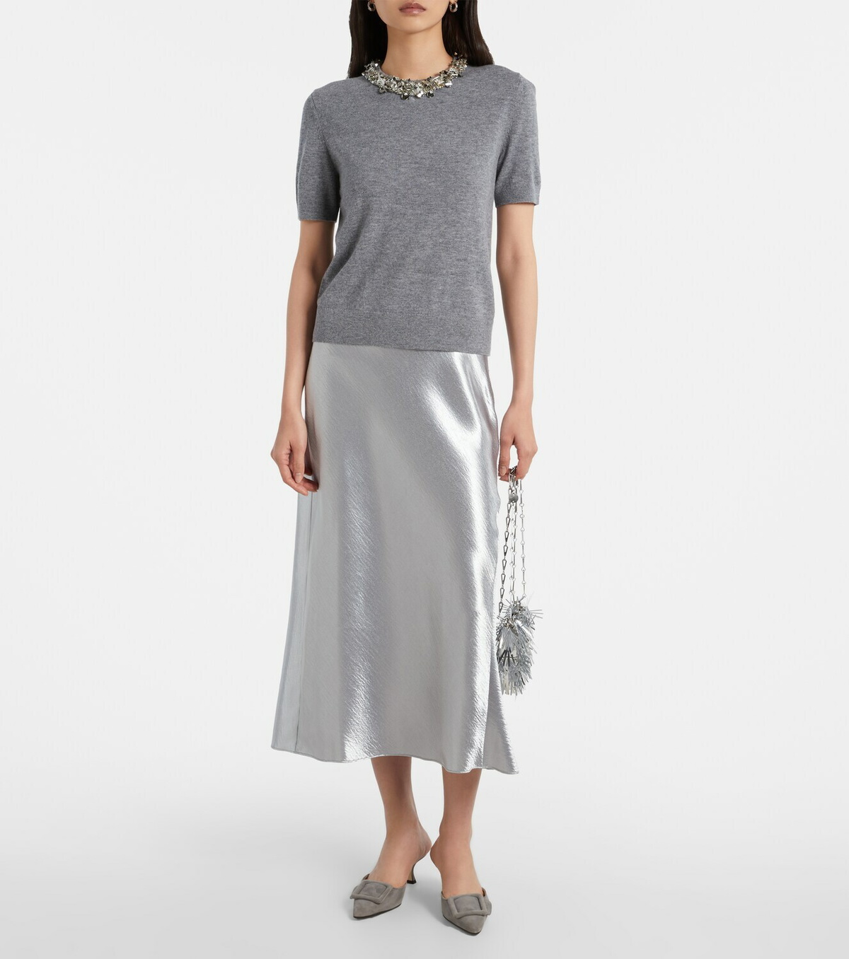 Tory Burch Embellished wool and cashmere top