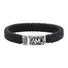 Alexander McQueen Black Amo Braided Bracelet