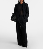 Wardrobe.NYC Open-knit wool-blend bodysuit