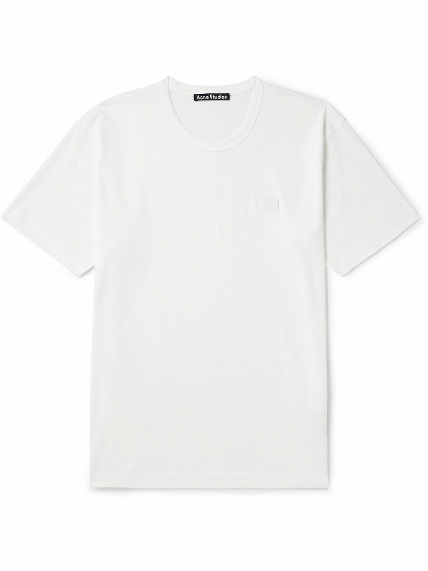 Photo: Acne Studios - Nash Logo-Appliquéd Cotton-Jersey T-Shirt - White