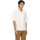 rag and bone White Avery Short Sleeve Shirt