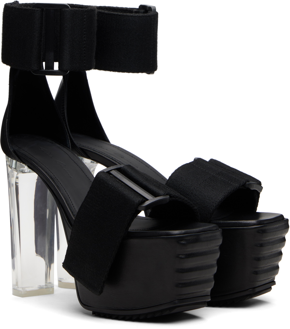 Rick Owens Black Luxor 65 Heeled Sandals