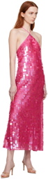 Saks Potts Pink Polly Midi Dress