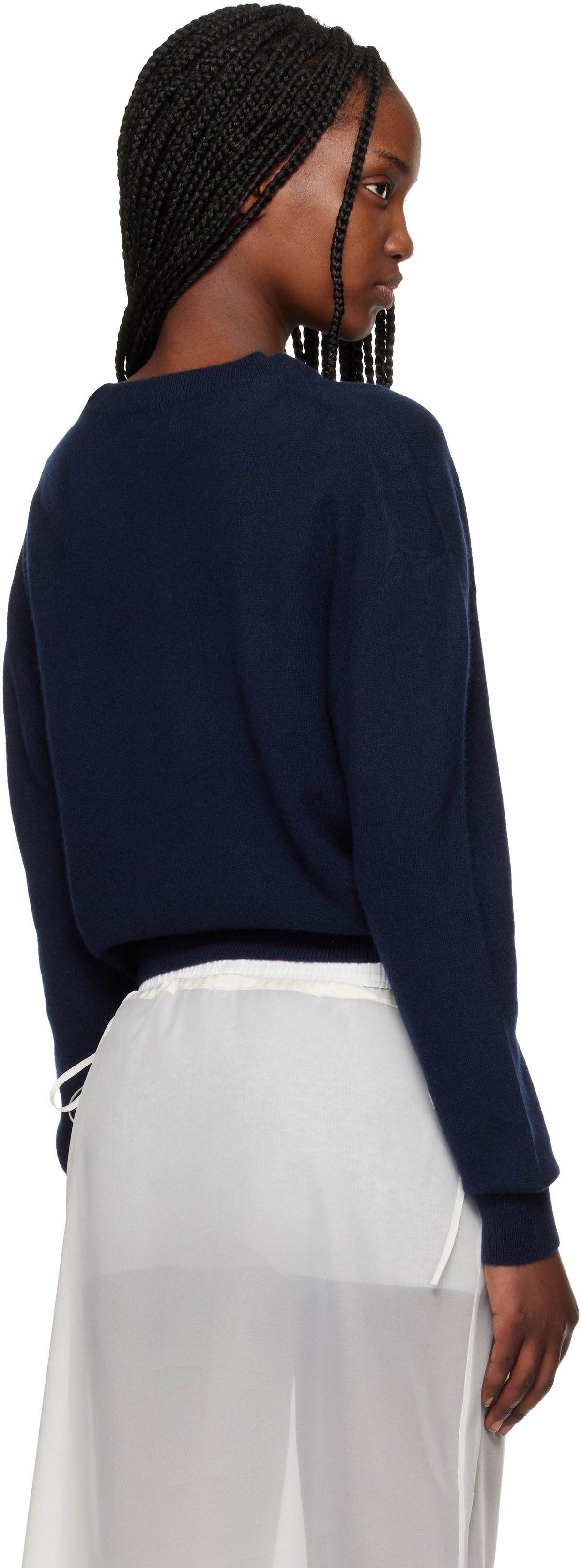 Belle Anna Navy Valley Sweater
