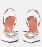 Amina Muaddi Begum embellished leather pumps