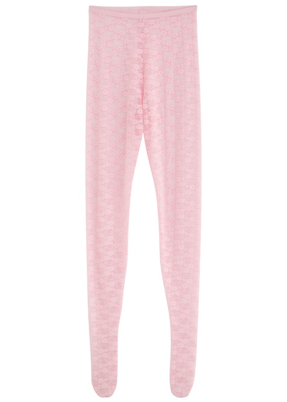 Photo: Self-portrait X Christopher Kane Lace Tights Pink