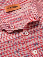 Missoni - Striped Degradé Cotton-Piqué Polo Shirt - Red