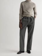 Giuliva Heritage - Umberto Straight-Leg Pleated Brushed Cotton-Twill Trousers - Unknown
