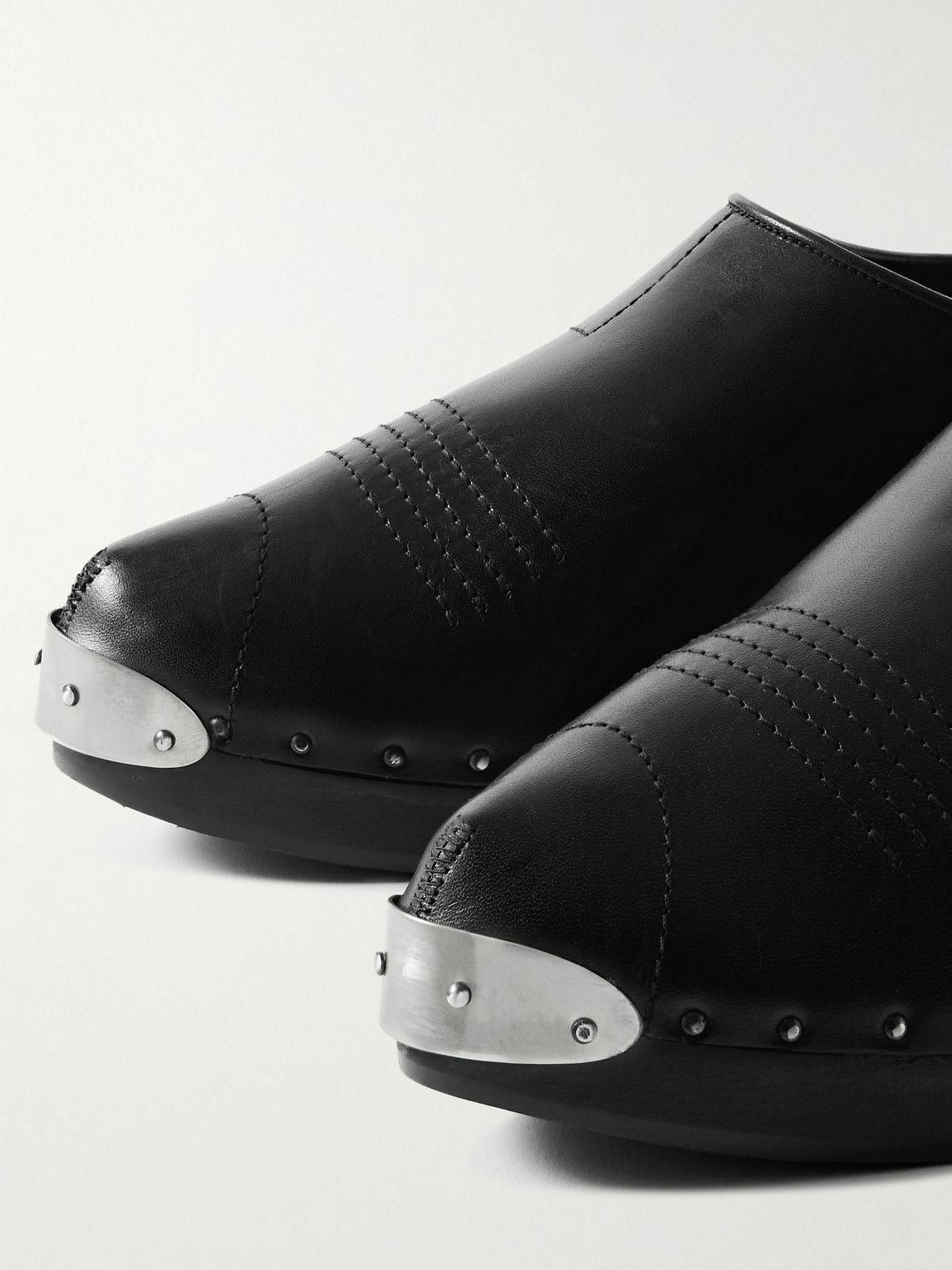 Enfants Riches Déprimés - Studded Leather Clogs - Black