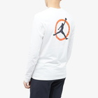 Nike Men's Air Jordan Long Sleeve Flight T-Shirt in Phantom/Rush Orange