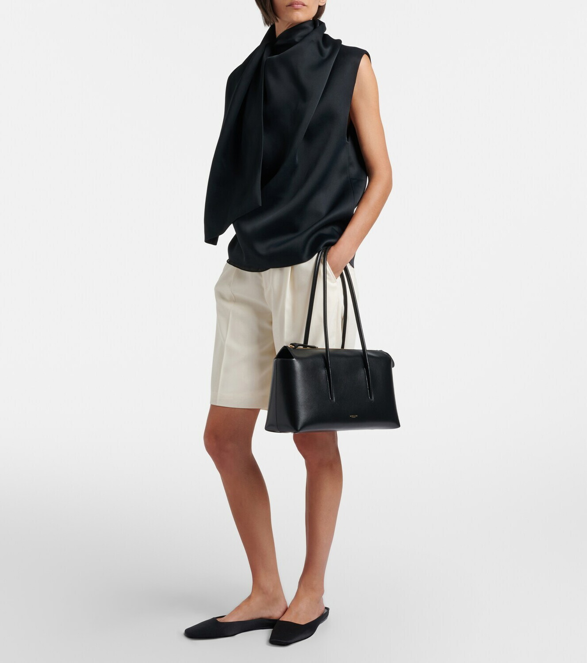 DeMellier Stockholm Medium leather shoulder bag