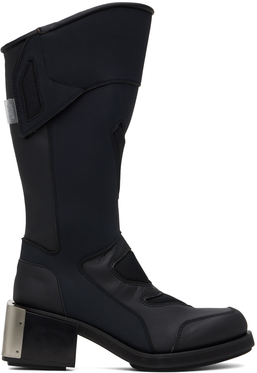GmbH Black Baris Knee High Moto Boots