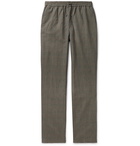 De Bonne Facture - Tapered Wool-Flannel Trousers - Green