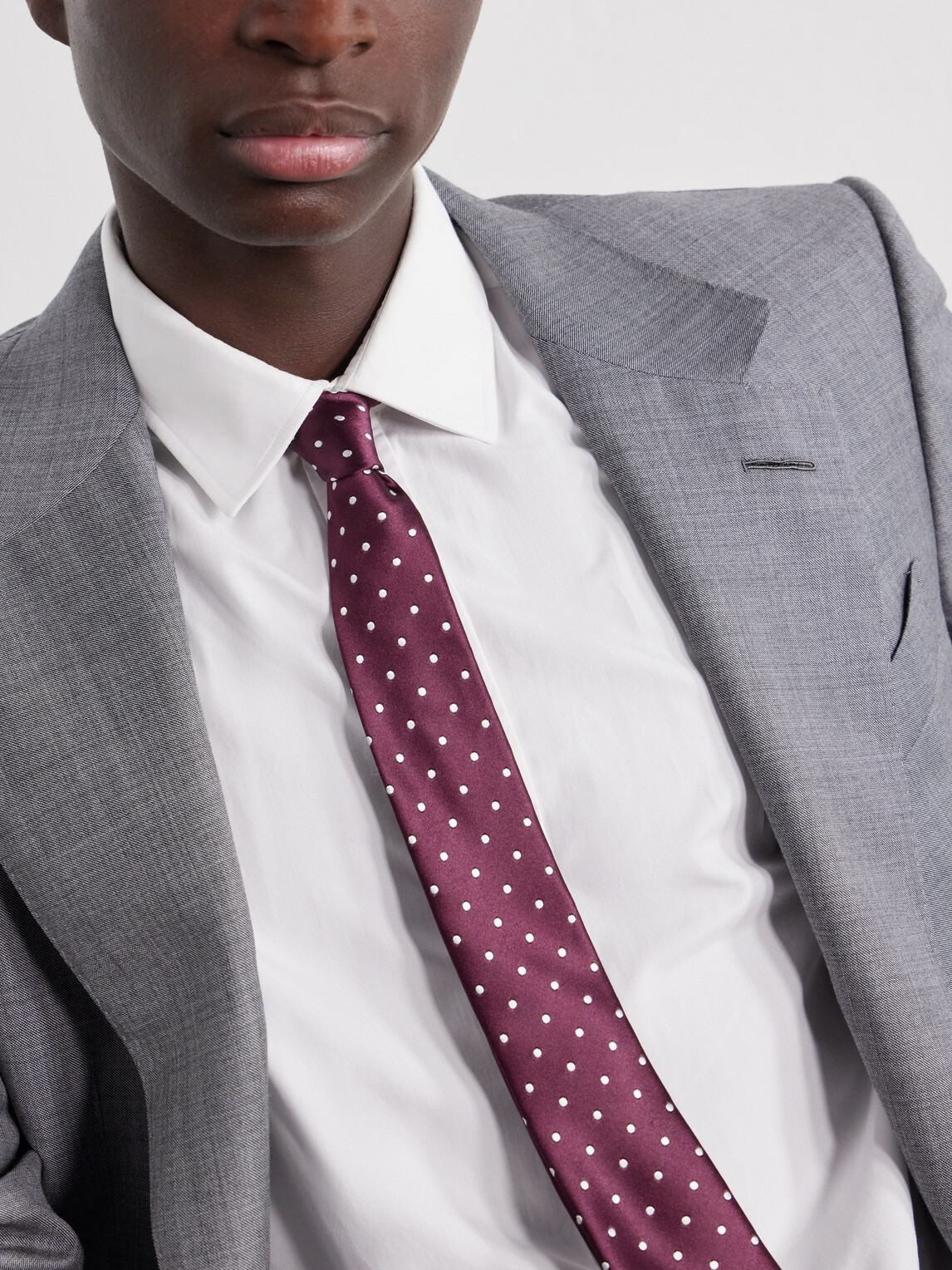 TOM FORD - 6cm Polka-Dot Jacquard Silk-Satin Tie - Purple