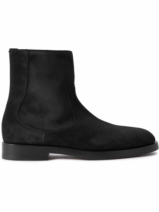 Photo: Brunello Cucinelli - Suede Chelsea Boots - Black