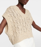 Brunello Cucinelli Cable-knit embellished sweater vest