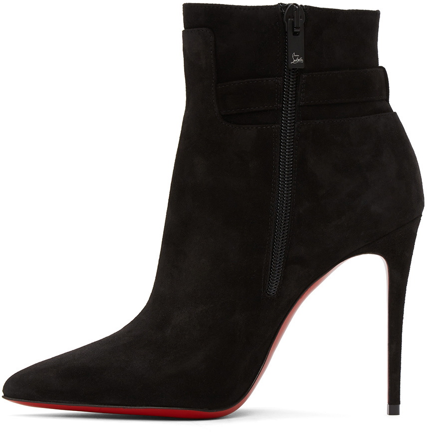 CHRISTIAN LOUBOUTIN Lock So Kate 100 suede ankle boots