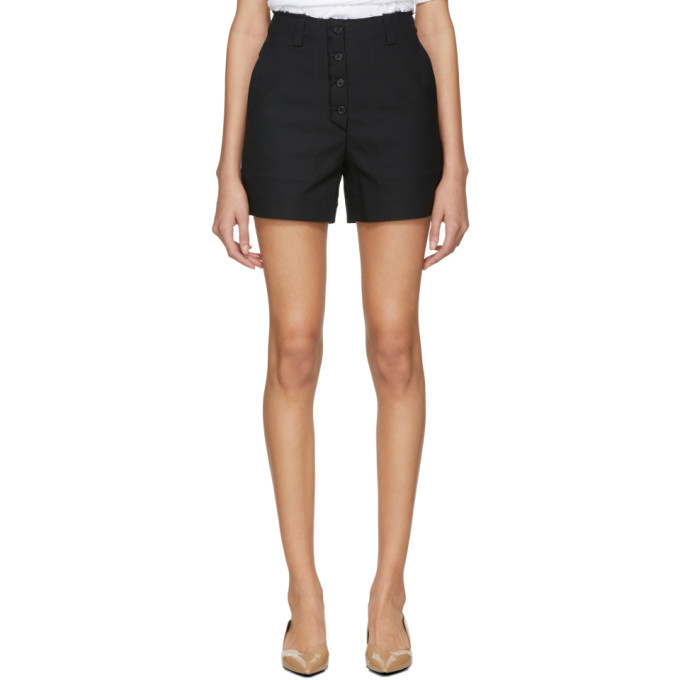 Photo: Proenza Schouler Black Stretch Suiting Shorts