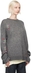 Caro Editions Grey Augusta Round Neck Sweater