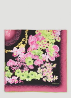Versace - Floral Print Silk Scarf in Pink