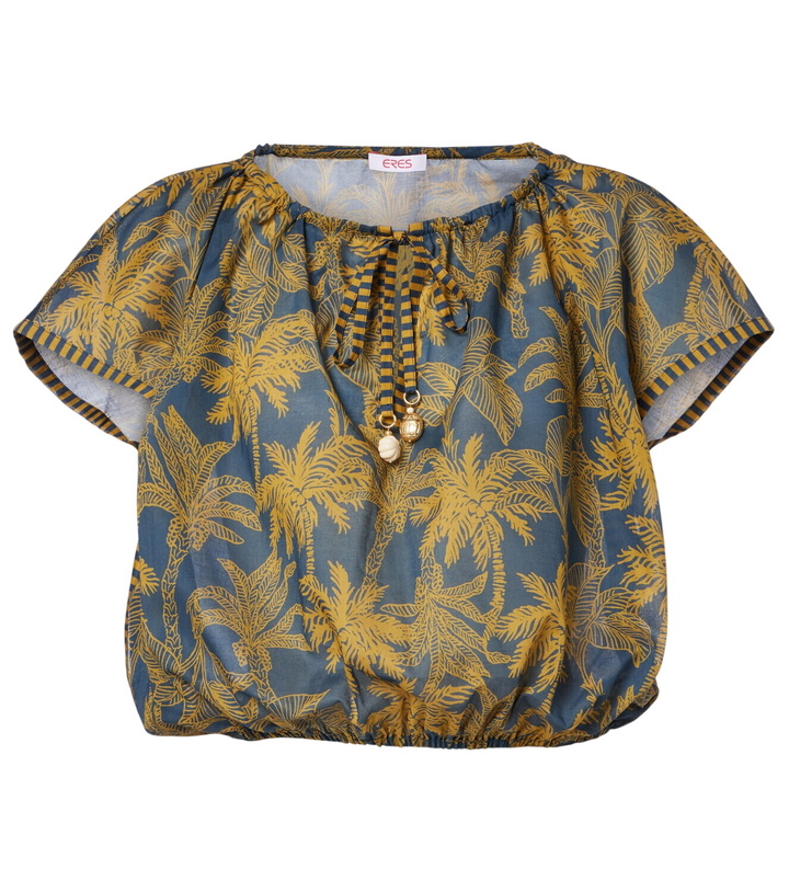 Photo: Eres Crocodile printed cotton voile top