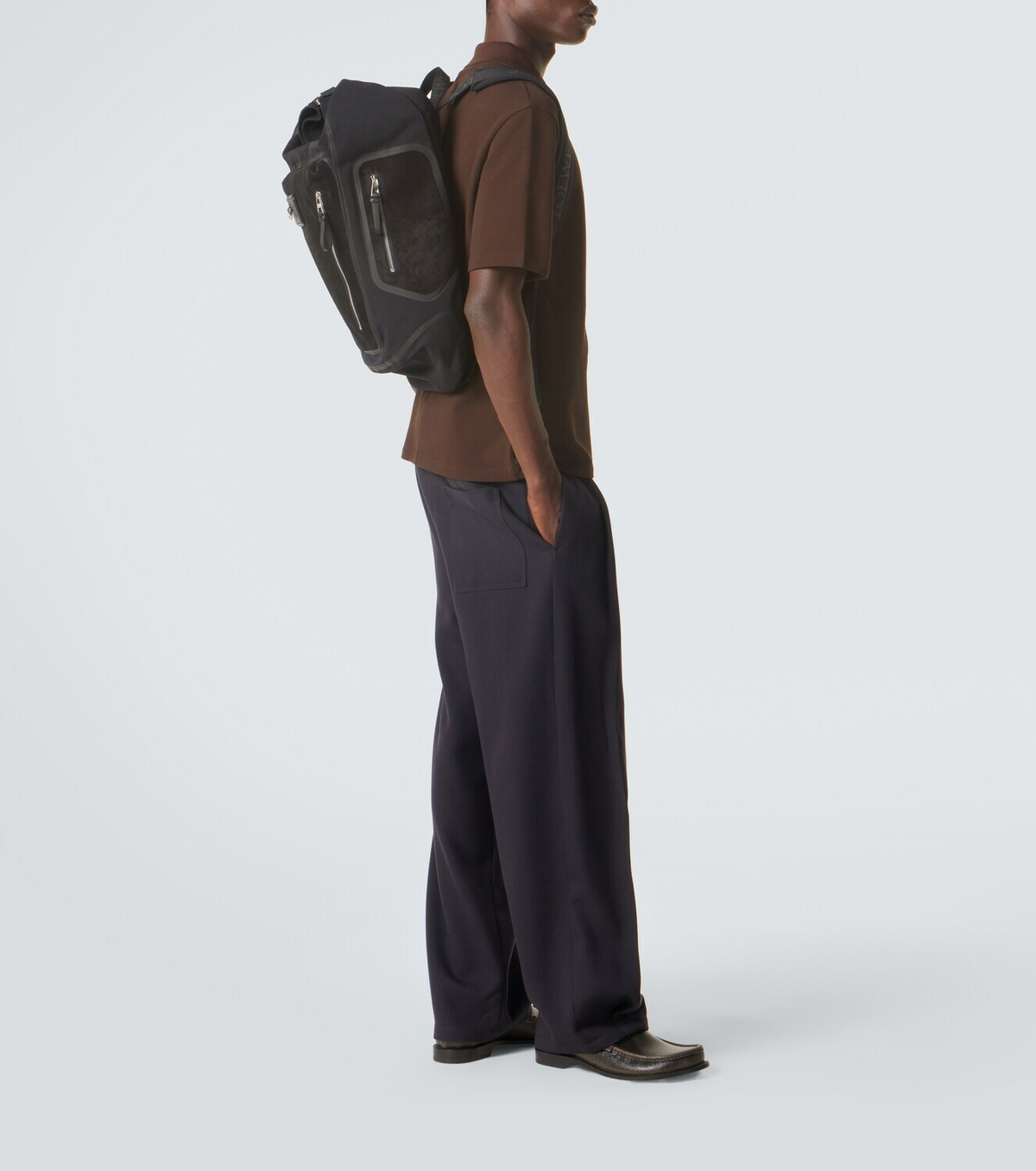 Loewe Flex canvas and suede backpack