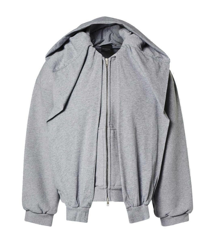 Photo: Balenciaga Incognito deconstructed cotton jersey hoodie