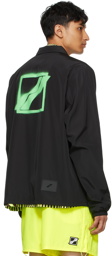 We11done Black Logo Basic Windbreaker Jacket